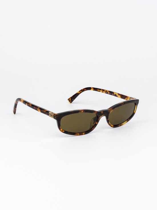 Miu Miu Women Sunglasses Havana Brown Rectangle MUA06S 14L09Z NEW AUTHENTIC main image 14